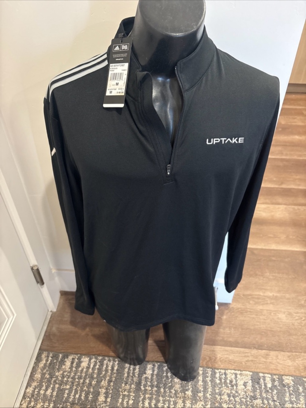 Adidas Men's Golf UPF 50 Shirt 1/4 Zip Black M NWT